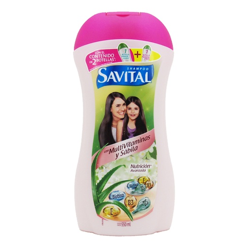 [049689] Shampoo Savital Multivitaminas Y Sábila 550Ml