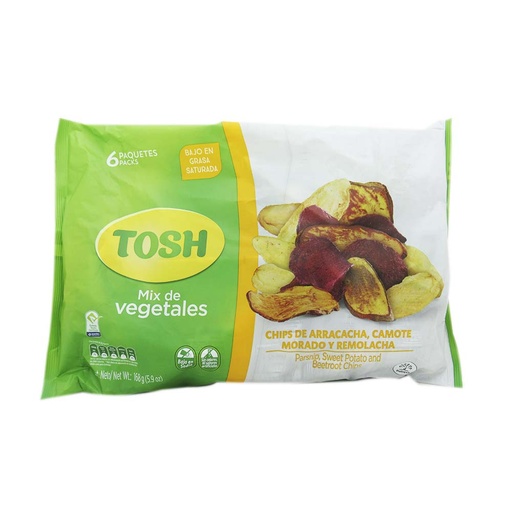 [051264] Snack Tosh Vegetales Bolsa 6 Unidades 168Gr