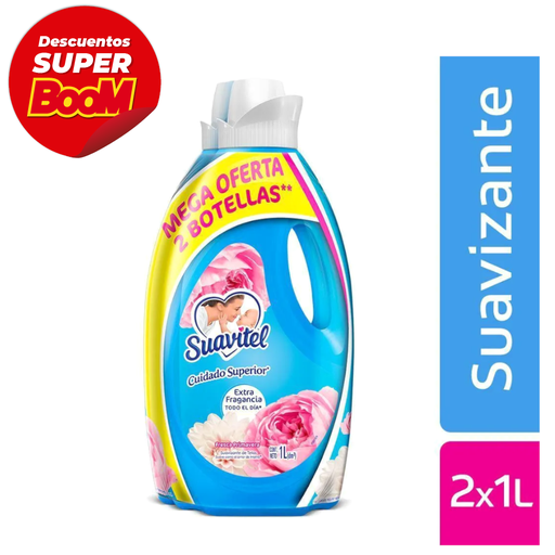 [007640] Suavizante Soflán Suavitel Fresca Primavera  1000Ml 2 Unidades Precio Especial