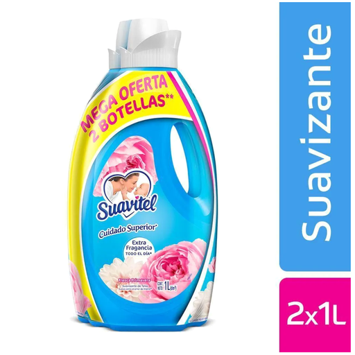 [007640] Suavizante Soflán Suavitel Fresca Primavera  1000Ml 2 Unidades Precio Especial