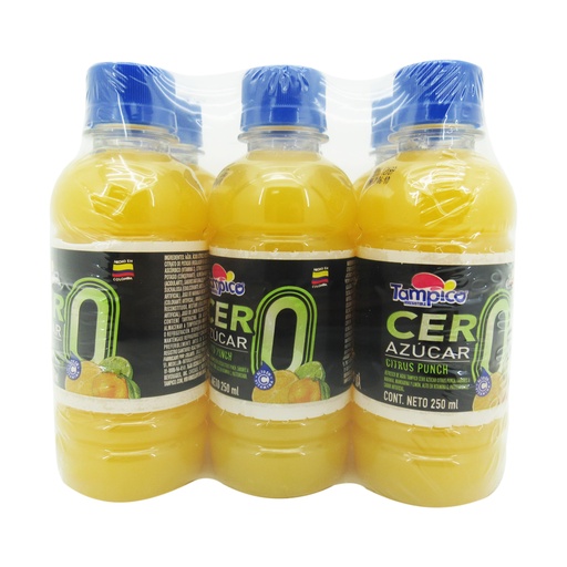 [051540] Tampico Cero Azúcar Pet 6 Unidades 250Ml Cada Uno