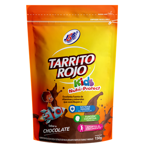 [052654] Tarrito Rojo Kids Chocolate Doypak 150Gr