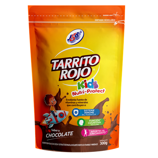 [052655] Tarrito Rojo Kids Chocolate Doypak 300Gr