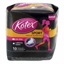 Toallas Higiénicas Kotex Sport 10 Unidades