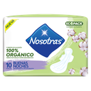 Toallas Higiénicas Nosotras Buenas Noches Orgánico 10 Unidades