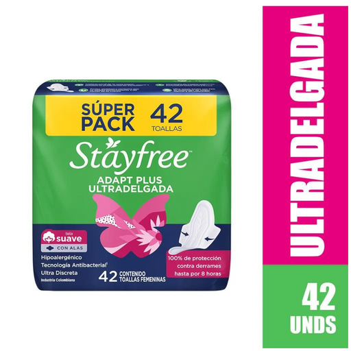 [000171] Toallas Higiénicas Stayfree Ultradelgada Con Alas 42 Unidades