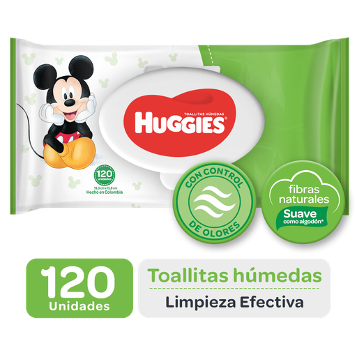 [048409] Toallas Humedas Huggies Limpieza Efectiva 120 Unidades