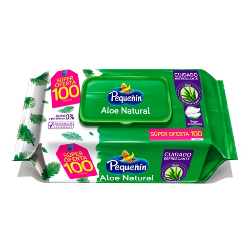 [008057] Toallitas Húmedas Pequeñin Aloe Vera 100 Unidades