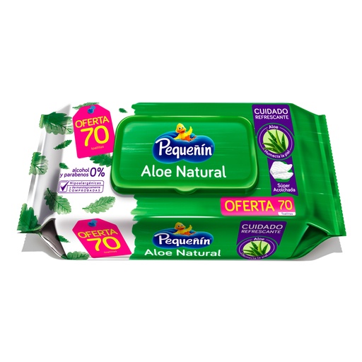 [010704] Toallitas Húmedas Pequeñín Aloe Pague 50 Lleve 70