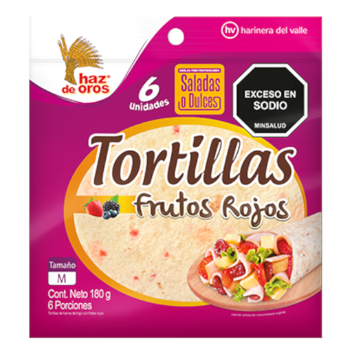 [050577] Tortillas Haz De Oros Fruto Rojo 180Gr 6 Unidades