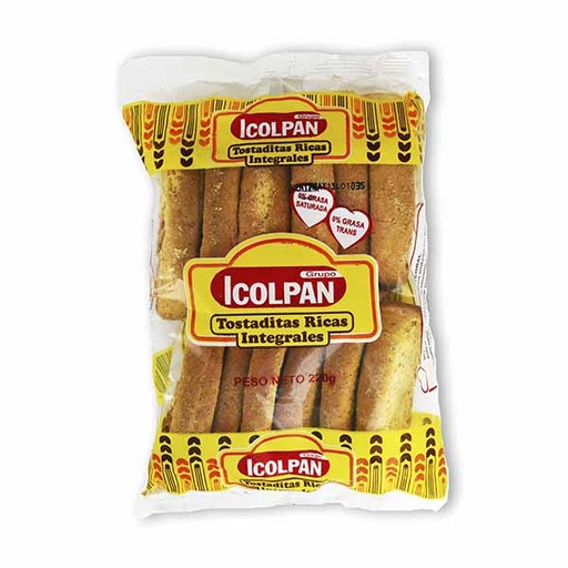 [003057] Tostada Integral Icolpan 200Gr