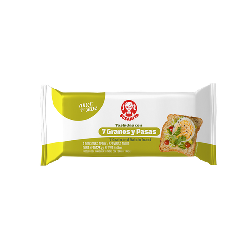 [005767] Tostadas 7 Granos Pasas Susanita 125Gr
