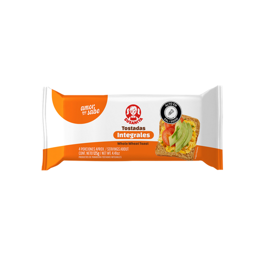 [005760] Tostadas Integrales Susanita 12 Unidades 125Gr