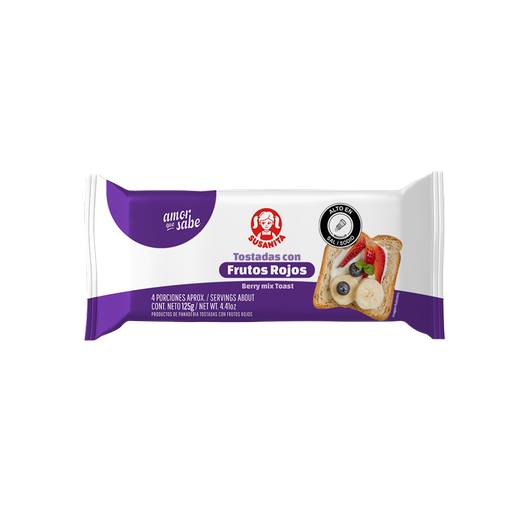 [014647] Tostadas Susanita Frutos Rojos 12 Unidades 125Gr