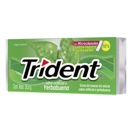 [052637] Trident  Yerbabuena 18 Unidades 30.6Gr
