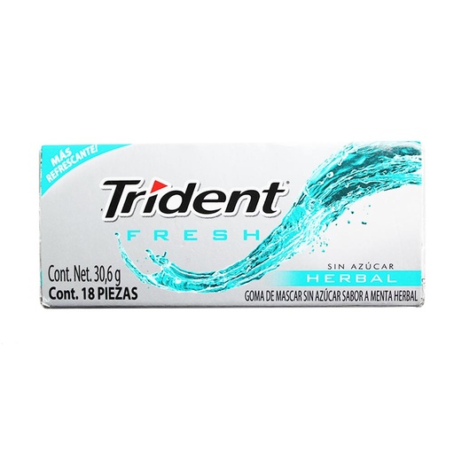 [018187] Trident Fresh Herbal 18 Unidades 30.6Gr