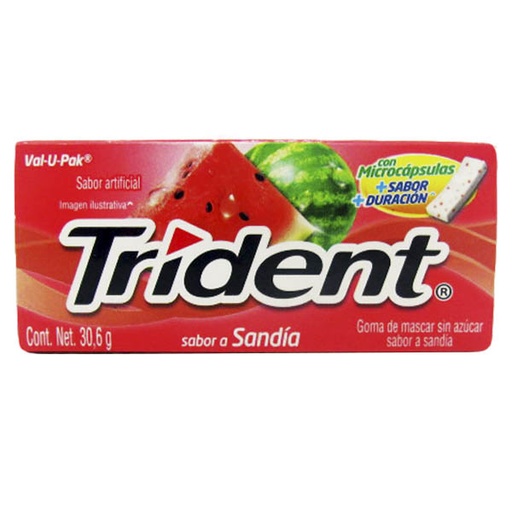 [014730] Trident Watermelon 18 Unidades 30.6Gr