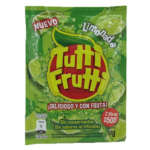 [050719] Tutti Frutti Polvo Limonada Sobre 18Gr