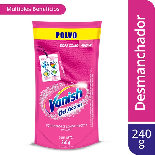[043840] Vanish  Oxi Action Pontecializador De Lavado Polvo Doypak 240Gr