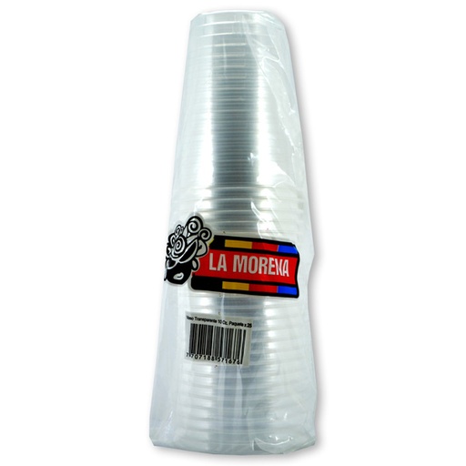 [002237] Vaso Desechable La Morena 10Oz 25 Unidades