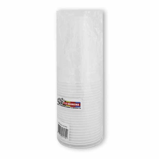 [002246] Vaso Desechable La Morena Blanco 7Oz 25 Unidades