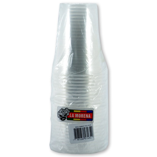 [002238] Vaso Desechable La Morena Transparente 7Oz 25 Unidades