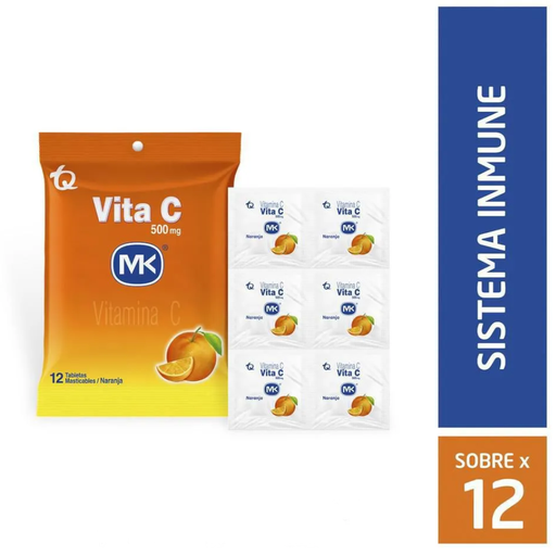 [050369] Vita C Mk Naranja Tabletas Masticables 12 Unidades