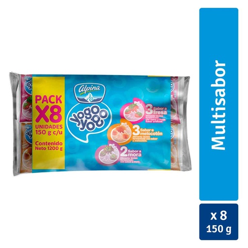 [005336] Yogo Yogo Surtido Bolsa 8 Unidades 1200Gr