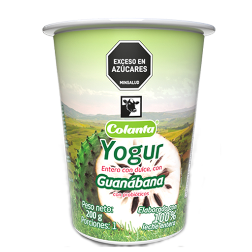 [010991] Yogur Colanta Guanabana Vaso 200Gr