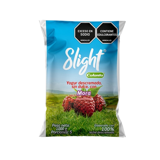 [001221] Yogur Colanta Slight Mora Bolsa 1000Gr