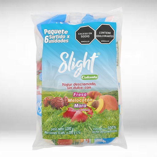 [013626] Yogurt Colanta Slight Bolsa 6 Unidades 1200Gr
