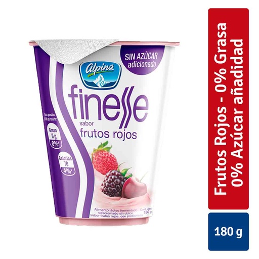 [005315] Yogurt Finesse Frutos Rojos Vaso 180Gr