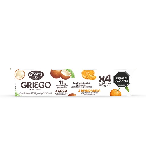 [051782] Yogurt Griego Alpina 150Gr 4 Unidades