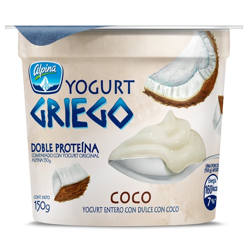 [051389] Yogurt Griego Alpina Coco 150Gr