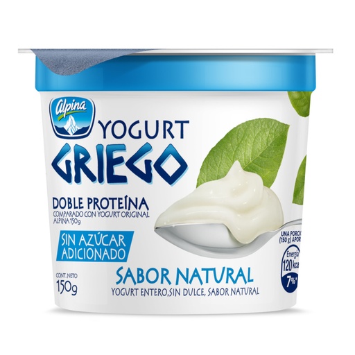 [051783] Yogurt Griego Alpina Natural Sin Azúcar 150Gr