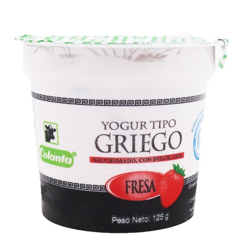 [048727] Yogurt Griego Colanta Fresa 125Gr