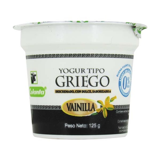 [047027] Yogurt Griego Colanta Vainilla 125Gr