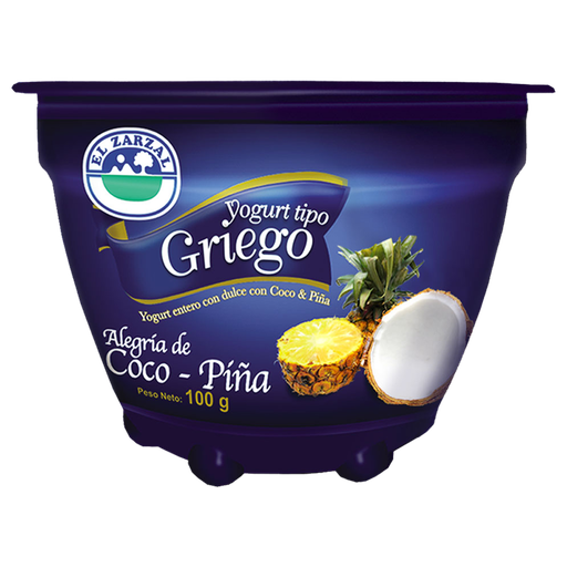 [015901] Yogurt Griego El Zarzal Coco Piña 100Gr