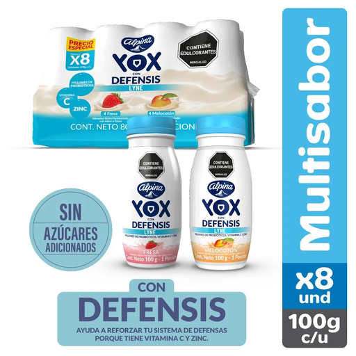 [052231] Yox Defensis Sin Azucar Multipack 8 Unidades 800Gr