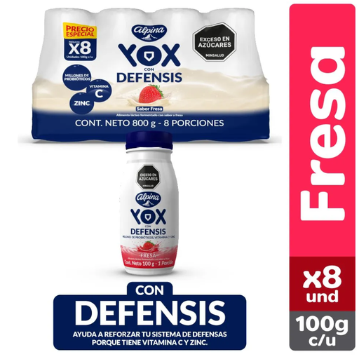 [017394] Yox Fresa 8 Unidades 800Gr