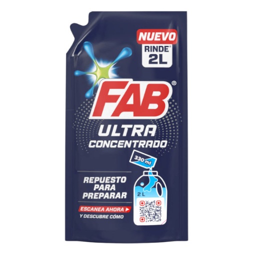 [053458] Detergente Líquido Fab Ultra Concentrado Repuesto Doypak 330Ml