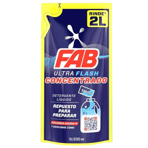[053458] Detergente Líquido Fab Ultra Concentrado Repuesto Doypak 330Ml