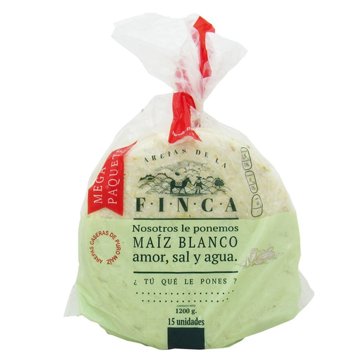 [051683] Arepa Maiz Blanco De La Finca 15 Unidades 1200Gr