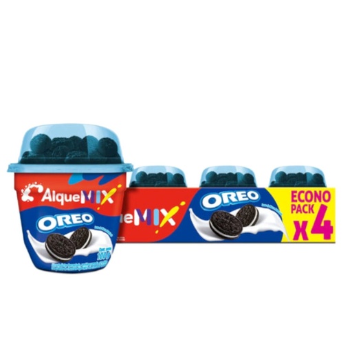 [053509] Yogurt Alquería Alquemix Con Oreo 4 Unidades 100Gr