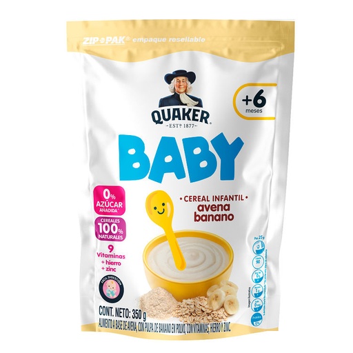 [053517] Cereal Baby Quaker Avena Banano  350Gr