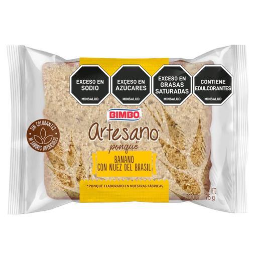 [053560] Ponqué Artesano Bimbo Banano Nuez 75Gr