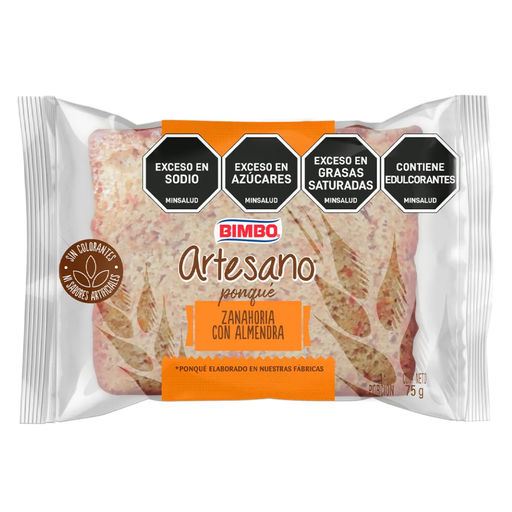 [053561] Ponqué Artesano Bimbo Zanahoria Almendra 75Gr