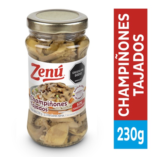 [053571] Champiñones Tajados Zenú  230Gr