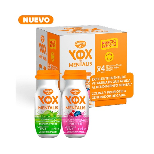 [053590] Yox Mentalis Surtido 4 Unidades 100Gr C/U