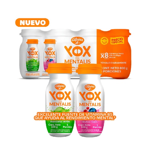 [053591] Yox Mentalis Surtido 8 Unidades 100Gr C/U